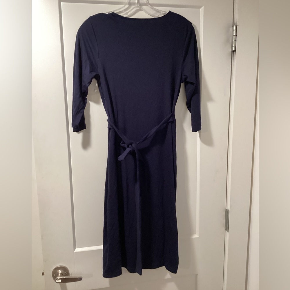 Berydress 3/4 Sleeve V Neck Sheath Casual Party‎ Work Faux Black Wrap Dre… - Picture 4 of 7